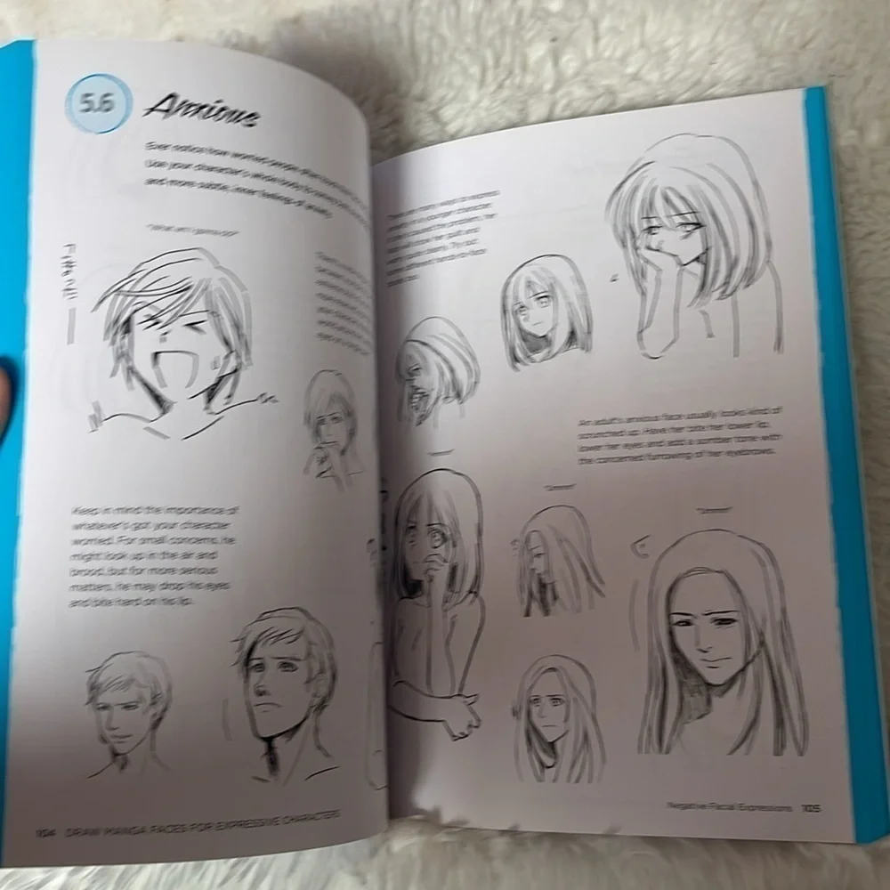 Book by Aya Hosio ( Draw manga Faces for Expressive Characters ) learn to draw